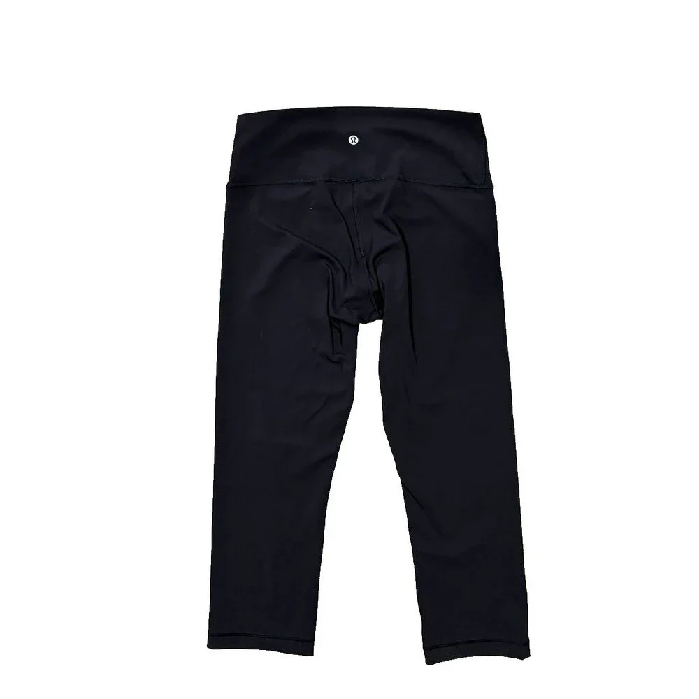 Lululemon Align Womens 10 Black Crop Leggings Yoga Workout Athletic Pants 21